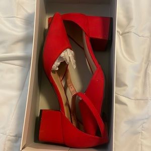 A new day. Red. Short heels